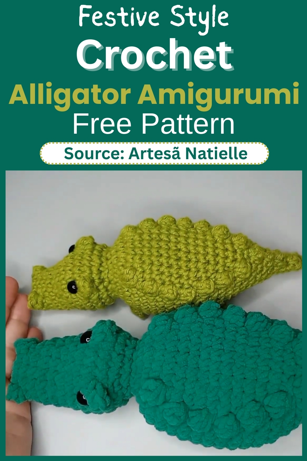 Crochet Crocodile / Alligator Amigurumi No Sewing Pattern - Amigurumiy