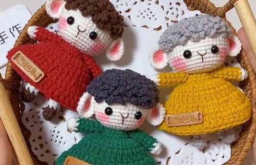 How To Crochet Cute Sheep Doll Tutorial 3