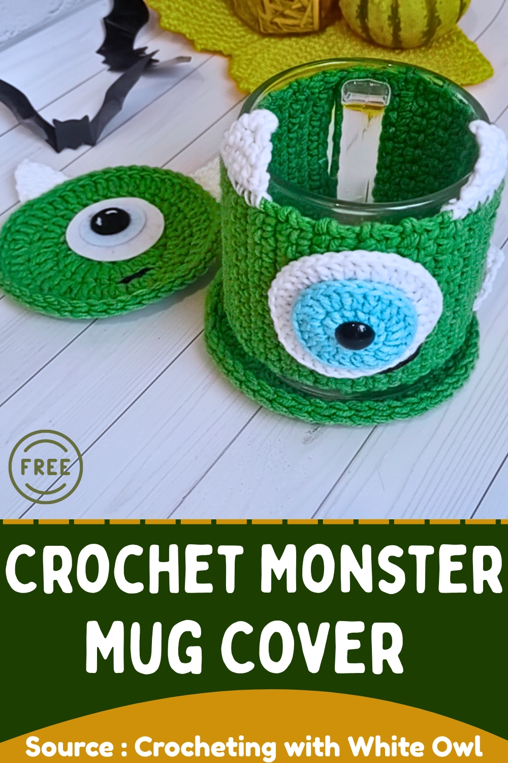 Crochet Monster Mug Cover