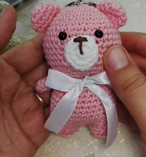 Crochet Teddy Keychain