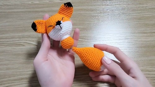 How To Crochet Fox Keychain Tutorial 3