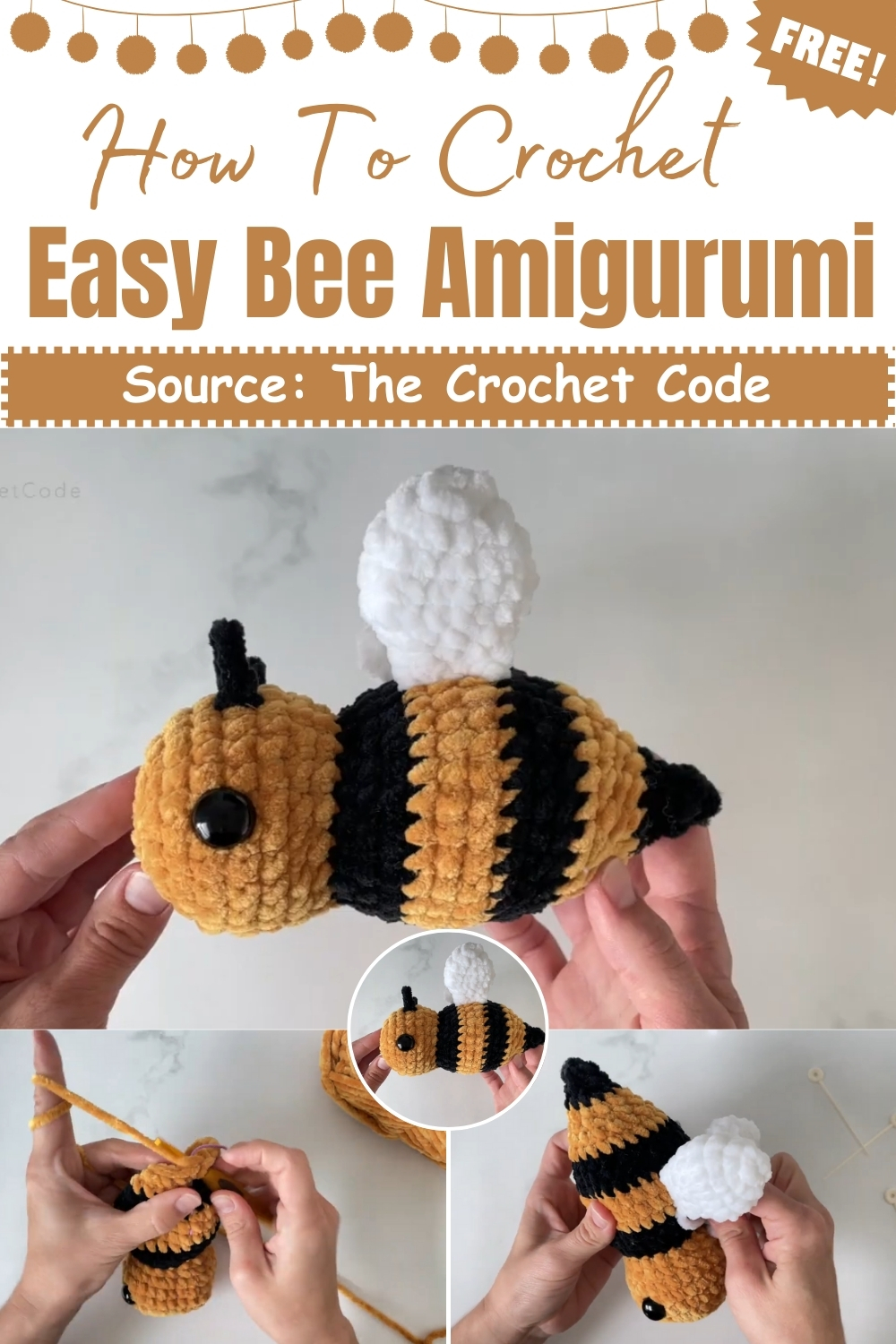 Crochet Bernie The Bee Amigurumi Free Pattern Beginner Friendly ...