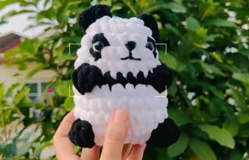 How To Crochet Fluffy Panda Amigurumi 3