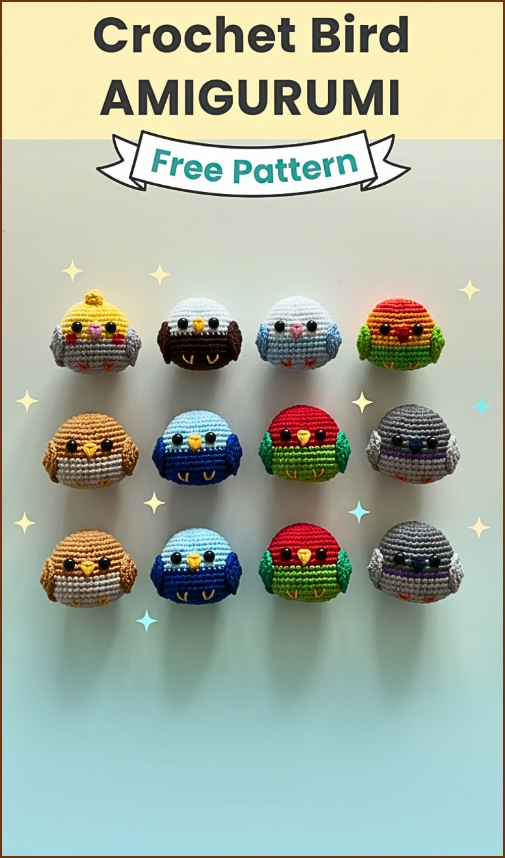 Charming Crochet Bird Amigurumi Pattern With Beak Wings And Legs