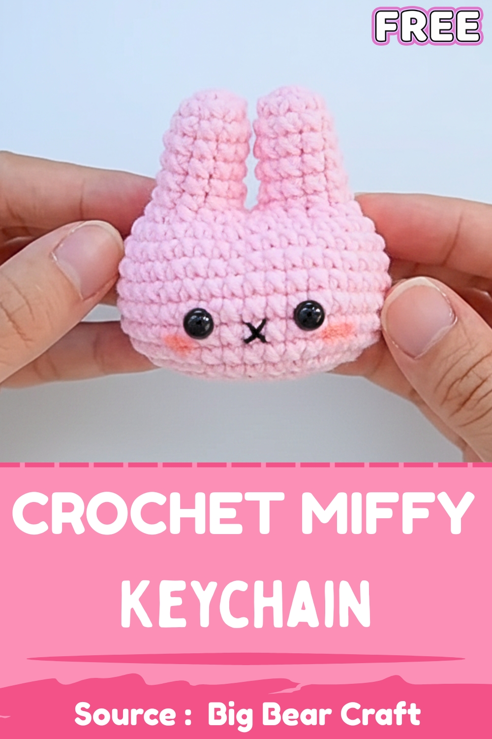 Adorable Miffy Keychain Crochet Vesion Step By Step Guide - Amigurumiy