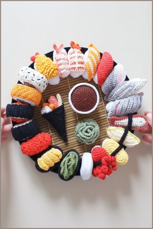 Crochet Sushi Octopus Nigiri Amigurumi 4