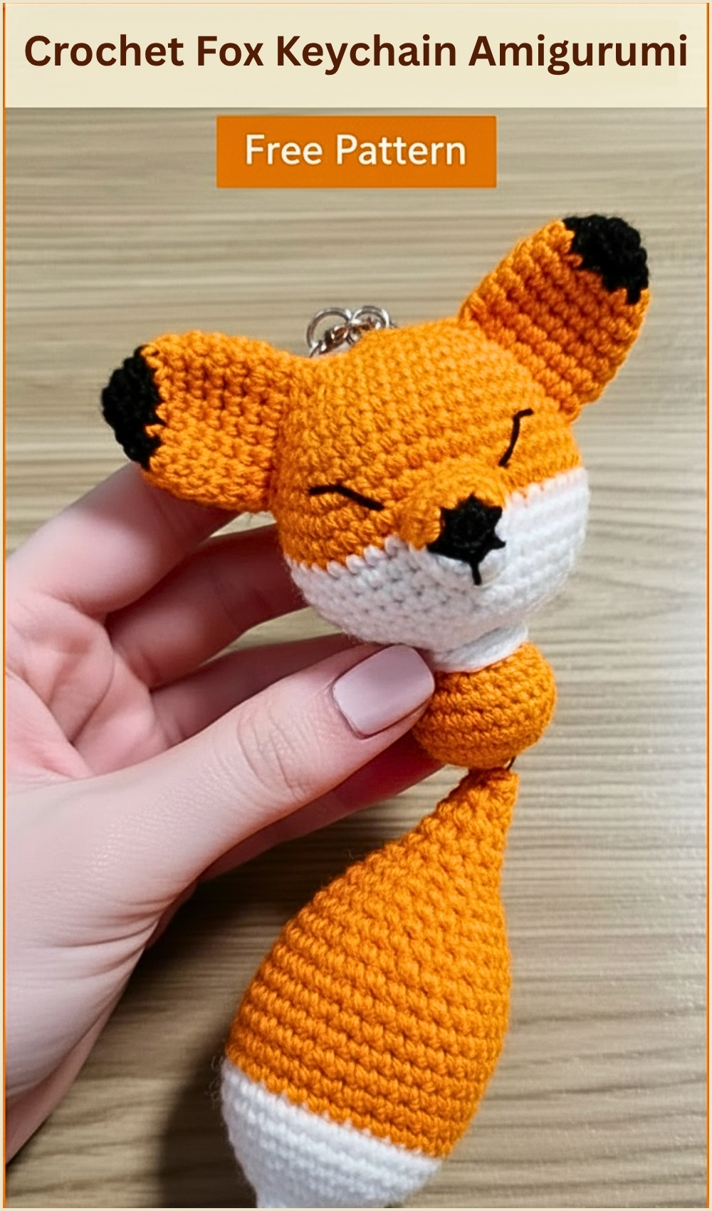 How To Crochet Amigurumi Fox Keychain Pattern
