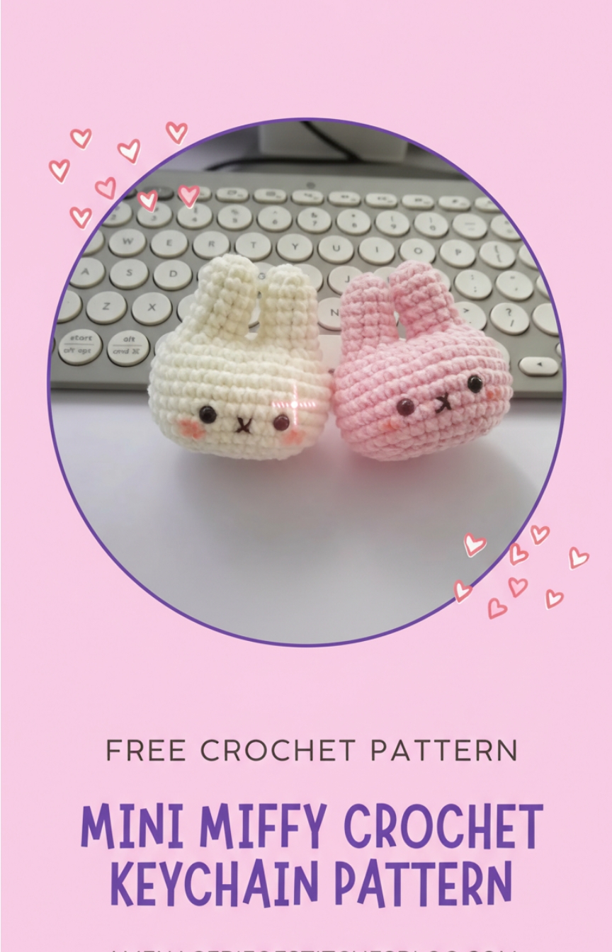 Adorable Miffy Keychain Crochet Vesion Step By Step Guide - Amigurumiy