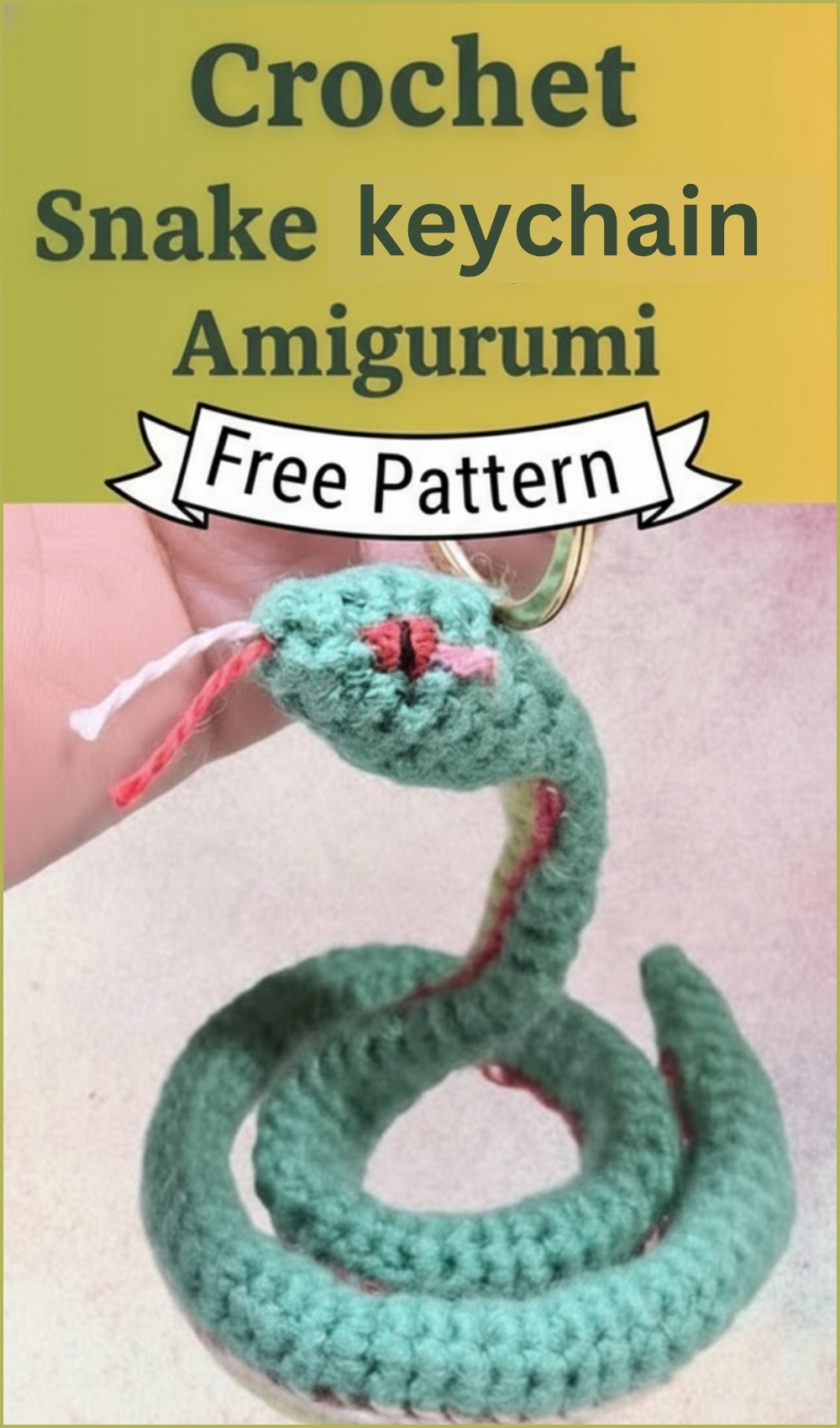 Amigurumi Snake Keychain Crochet Pattern