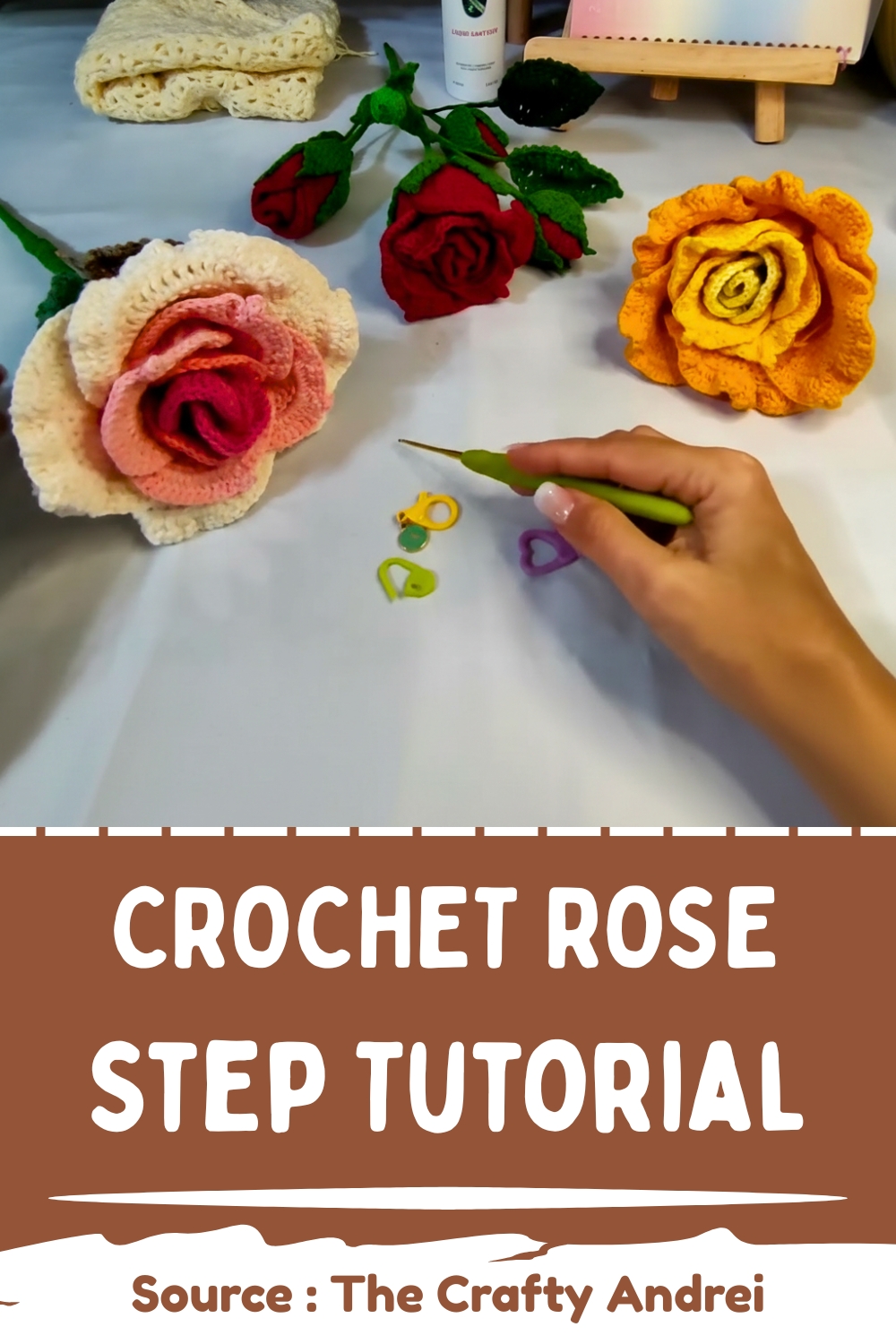 Crochet Rose FreeTutorial For Beginners - Amigurumiy