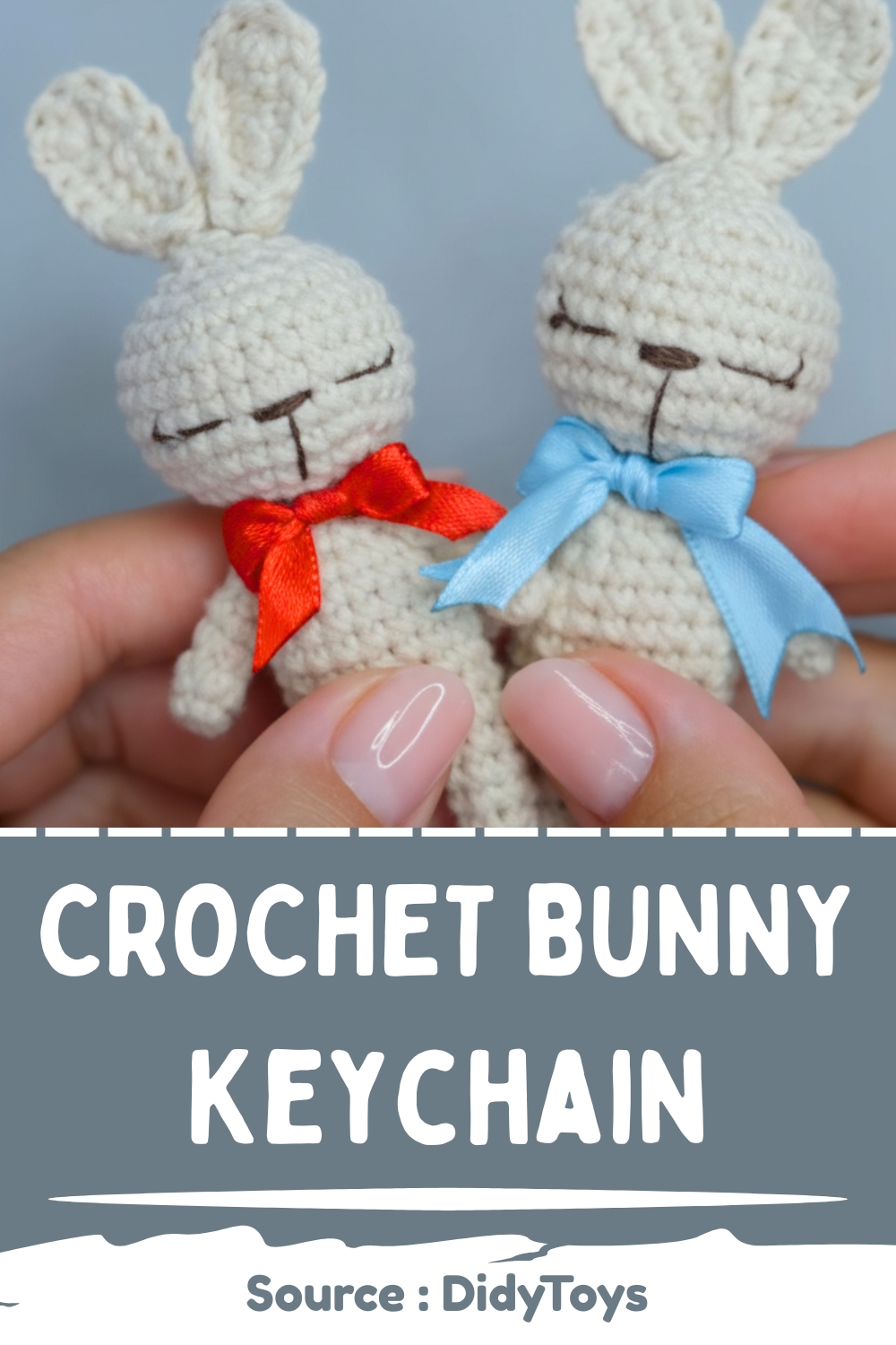 Crochet Bunny Keychain Tutorial For Beginners - Amigurumiy