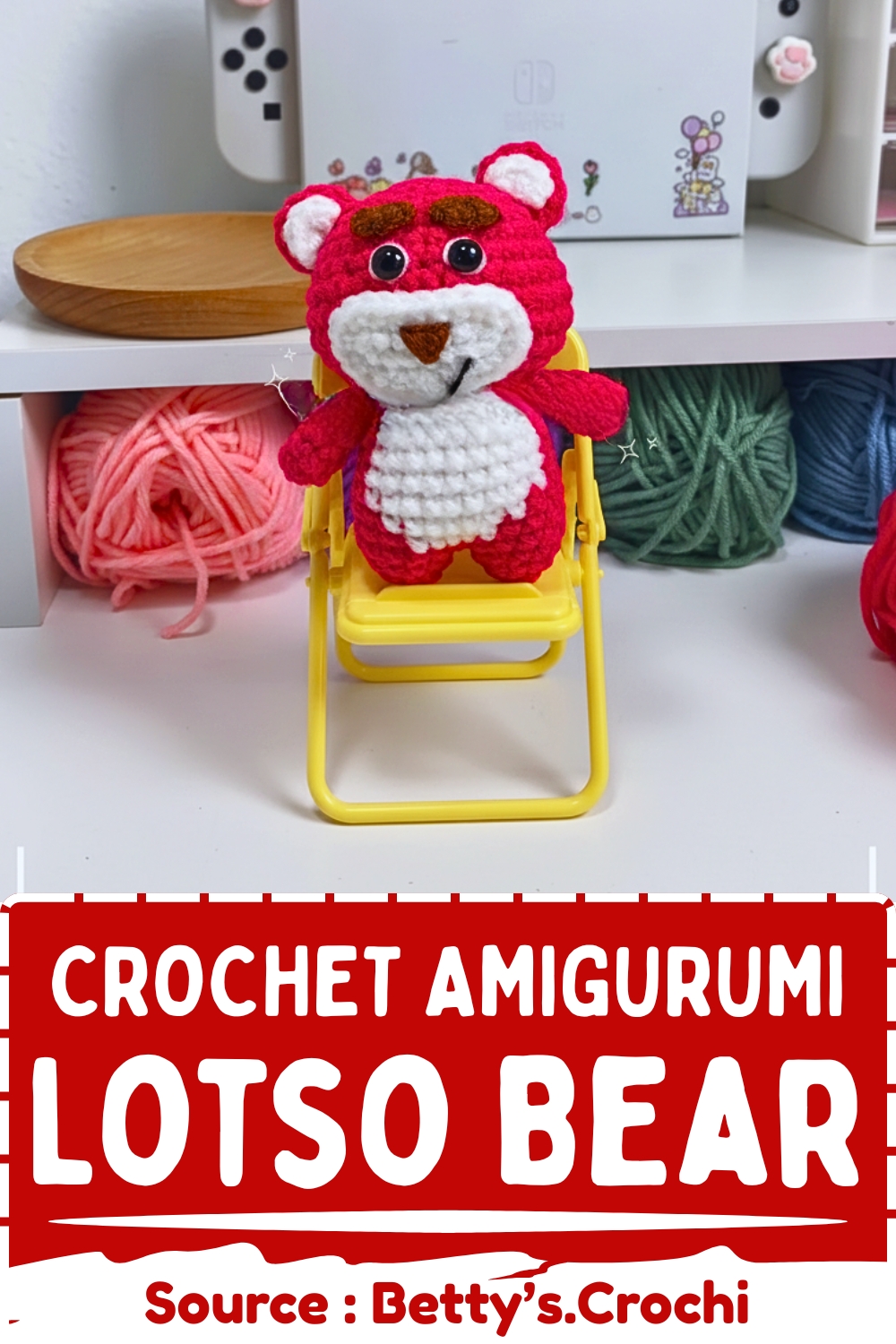 Crochet Lotso Bear Amigurumi Free Pattern - Amigurumiy