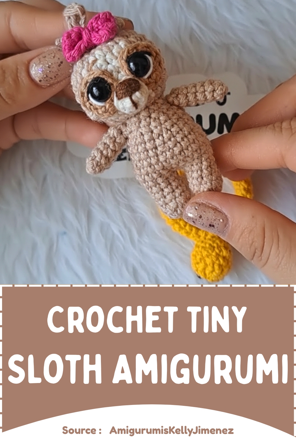 Tiny Sloth Amigurumi Crochet Free Pattern Step By Step - Amigurumiy