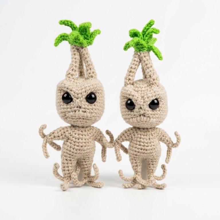 Cute Mandrake Crochet Plush Pattern (Free)