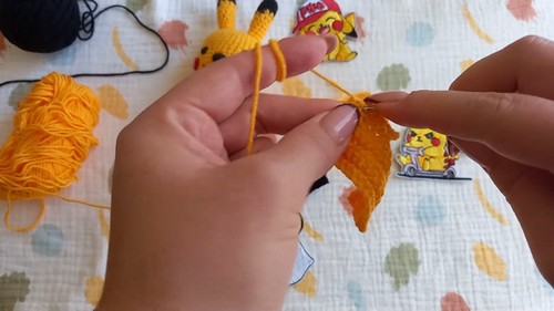 Crochet Pikachu Tail 1
