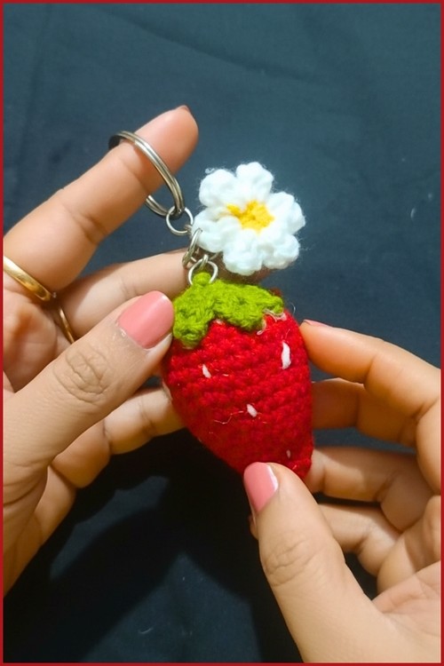 Copy of Crochet Strawberry Keychain 4