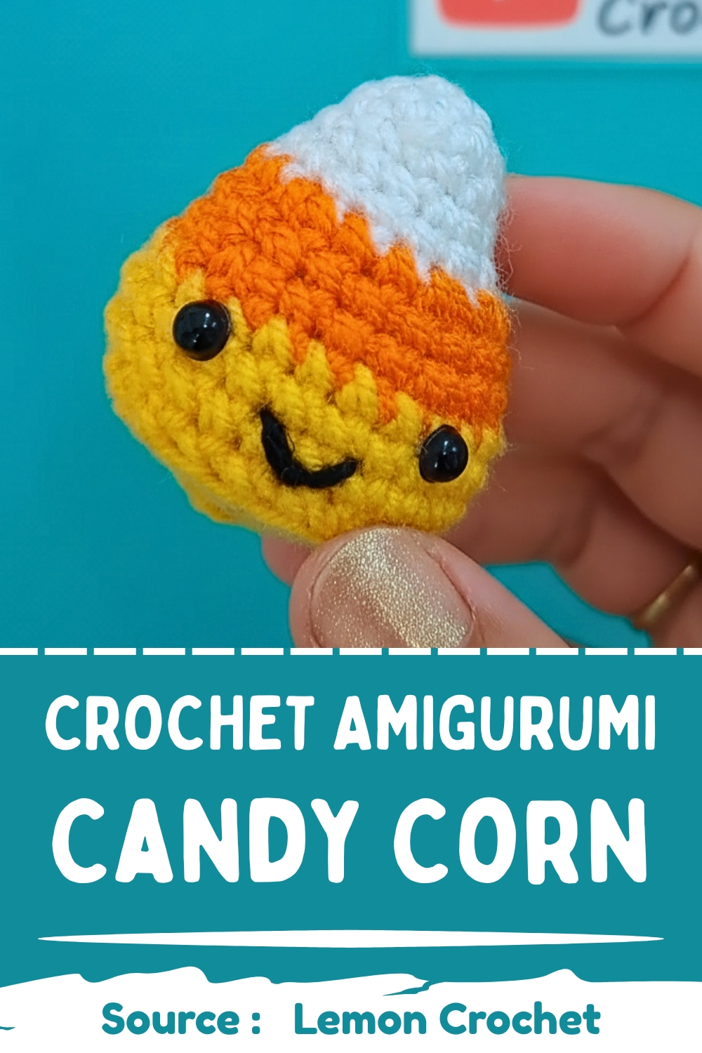 Simplest Candy Corn Amigurumi Crochet Pattern Free - Amigurumiy