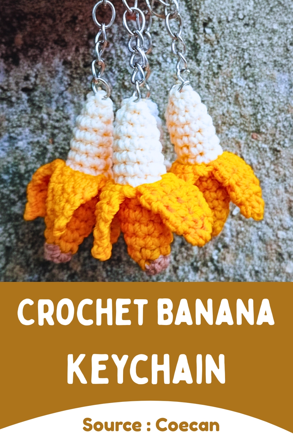 Crochet Banana Keychain
