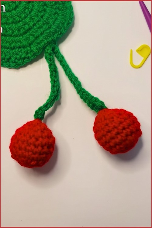 Crochet Cherry Fruit 4