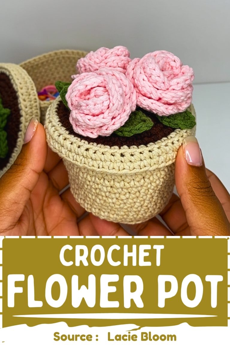 Crochet Flower Pot Pattern Free With Hidden Storage - Amigurumiy