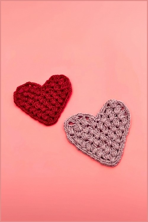 Crochet Heart Shaped Coaster 4
