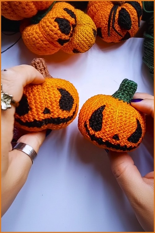 Crochet Ice Halloween Pumpkin Amigurumi 4