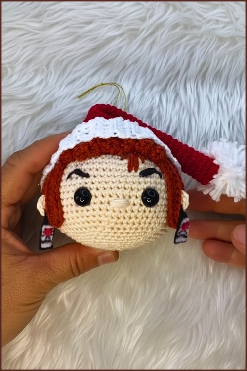 Crochet Tanjiro Christmas Ornament 4