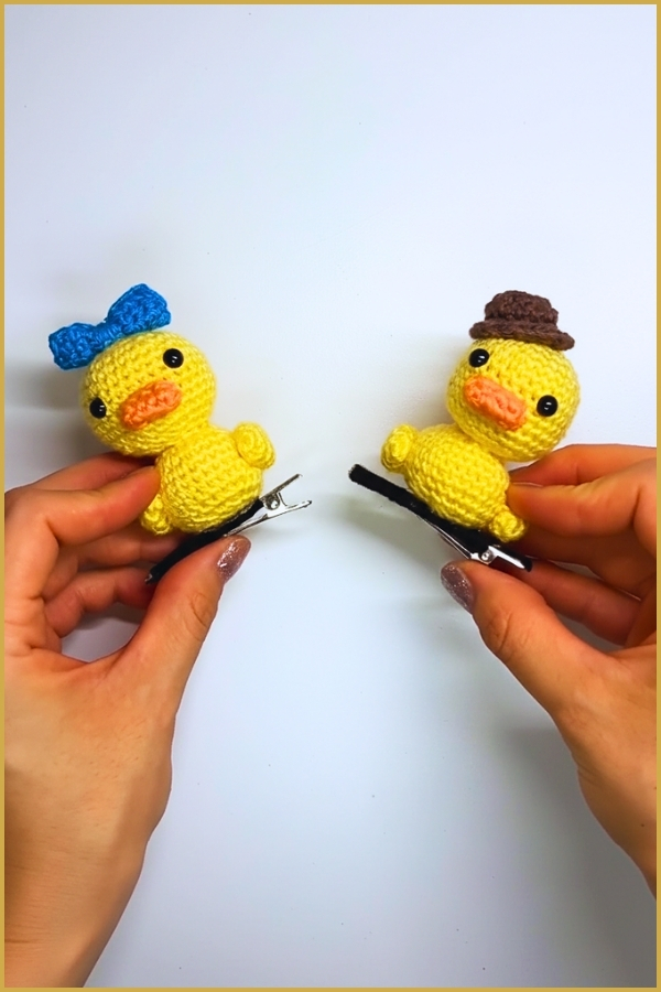 Duck Amigurumi Hair Clip 4