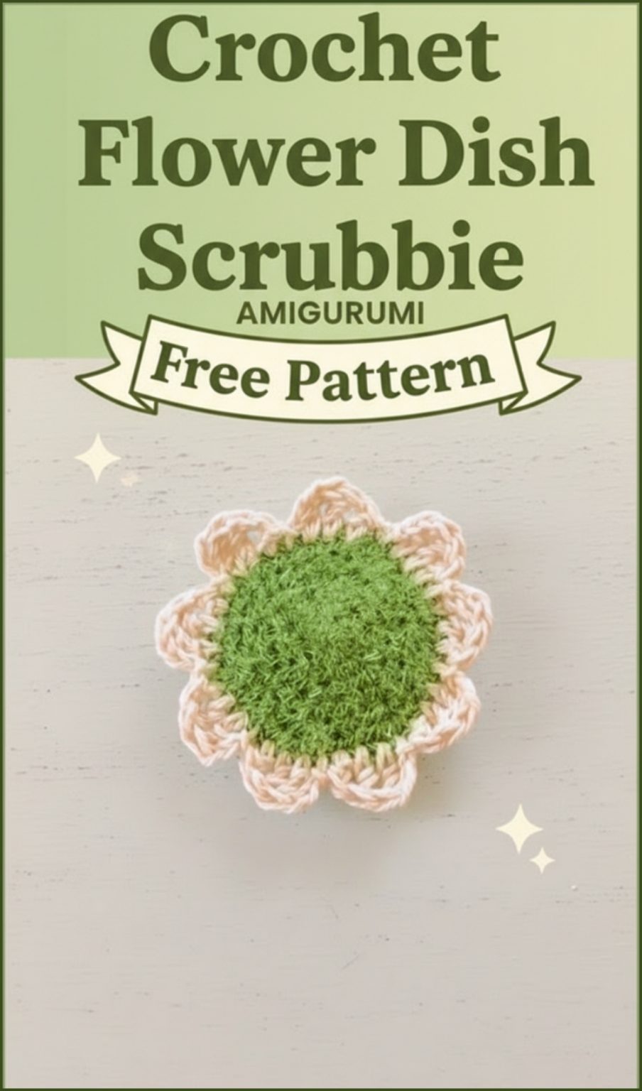 Slow Cooker Flower Pattern Easy Crochet Flower Dish Scrubbie Free Pattern - Amigurumiy
