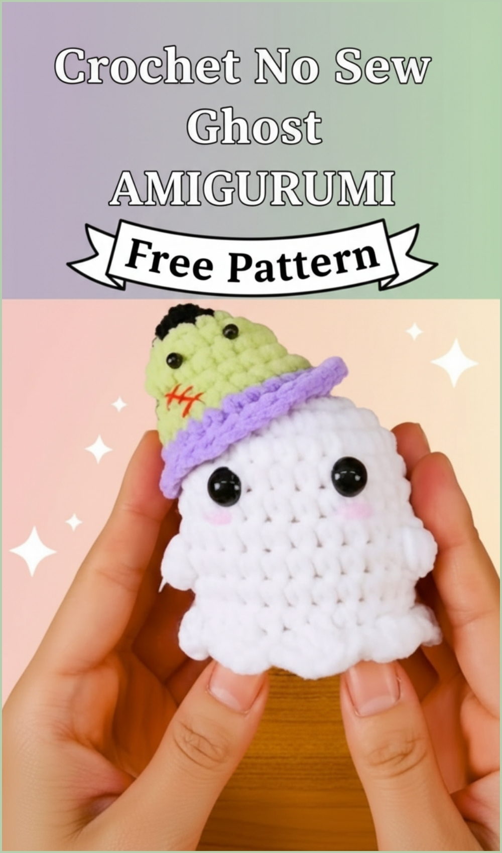 Easy No Sew Quick Crochet Ghost Amigurumi Free Pattern