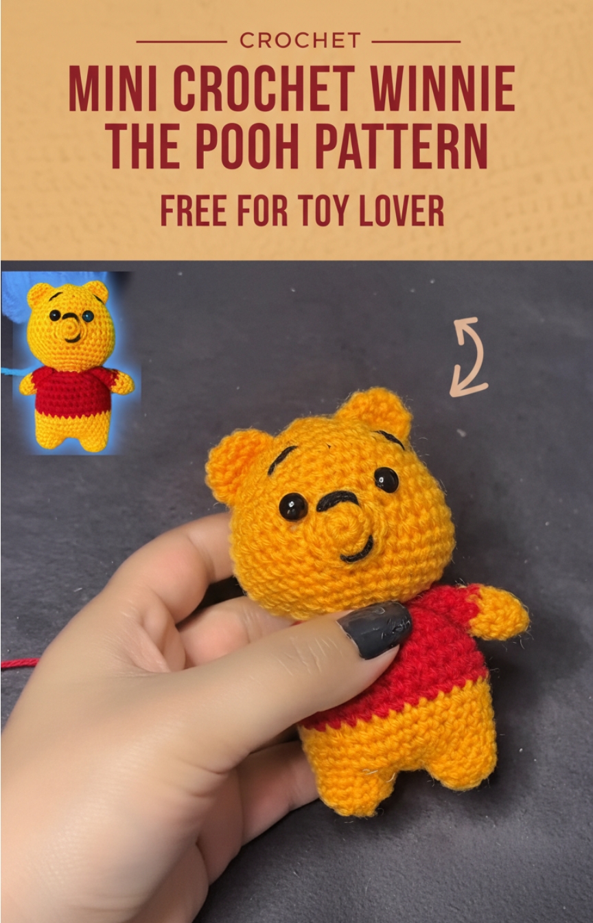 Mini Crochet Winnie The Pooh Pattern Free For Toy Lover