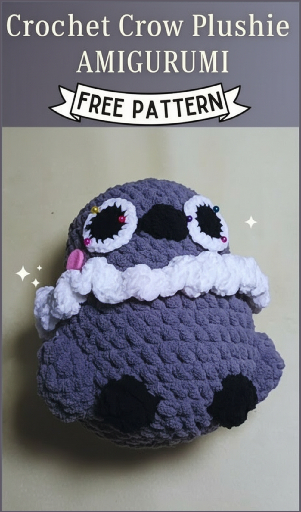 Adorable Crow Plushie Crochet Pattern Free Perfect For Love And Deepspace Fans