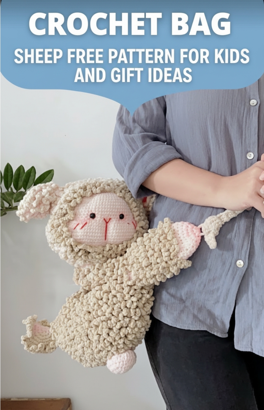 Crochet Bag Sheep Free Pattern For Kids And Gift Ideas