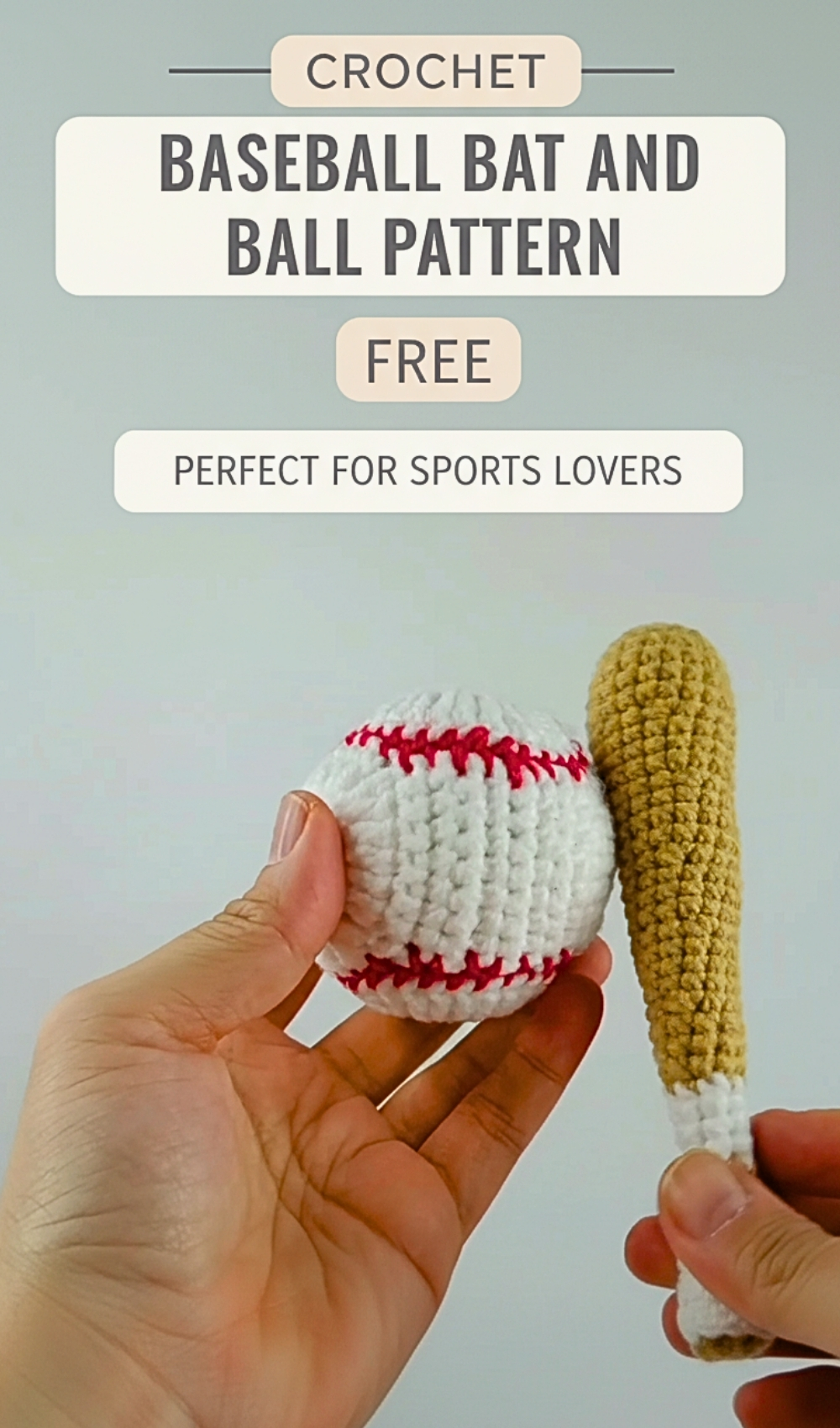 Crochet Baseball Bat And Ball Pattern Free Perfect For Sports Lovers ...