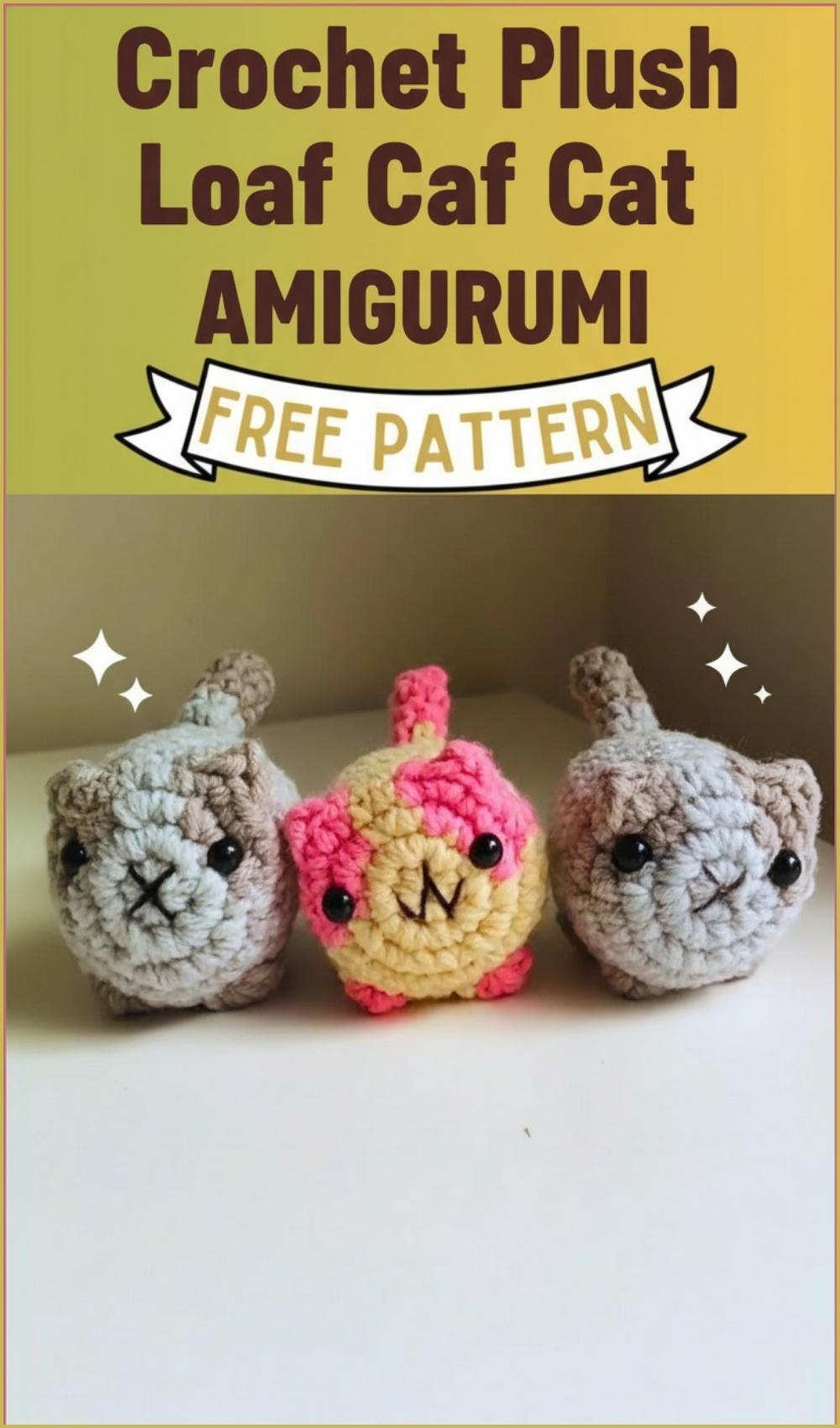 Crochet Plush Loaf Cat Free Pattern Anyone Can Make