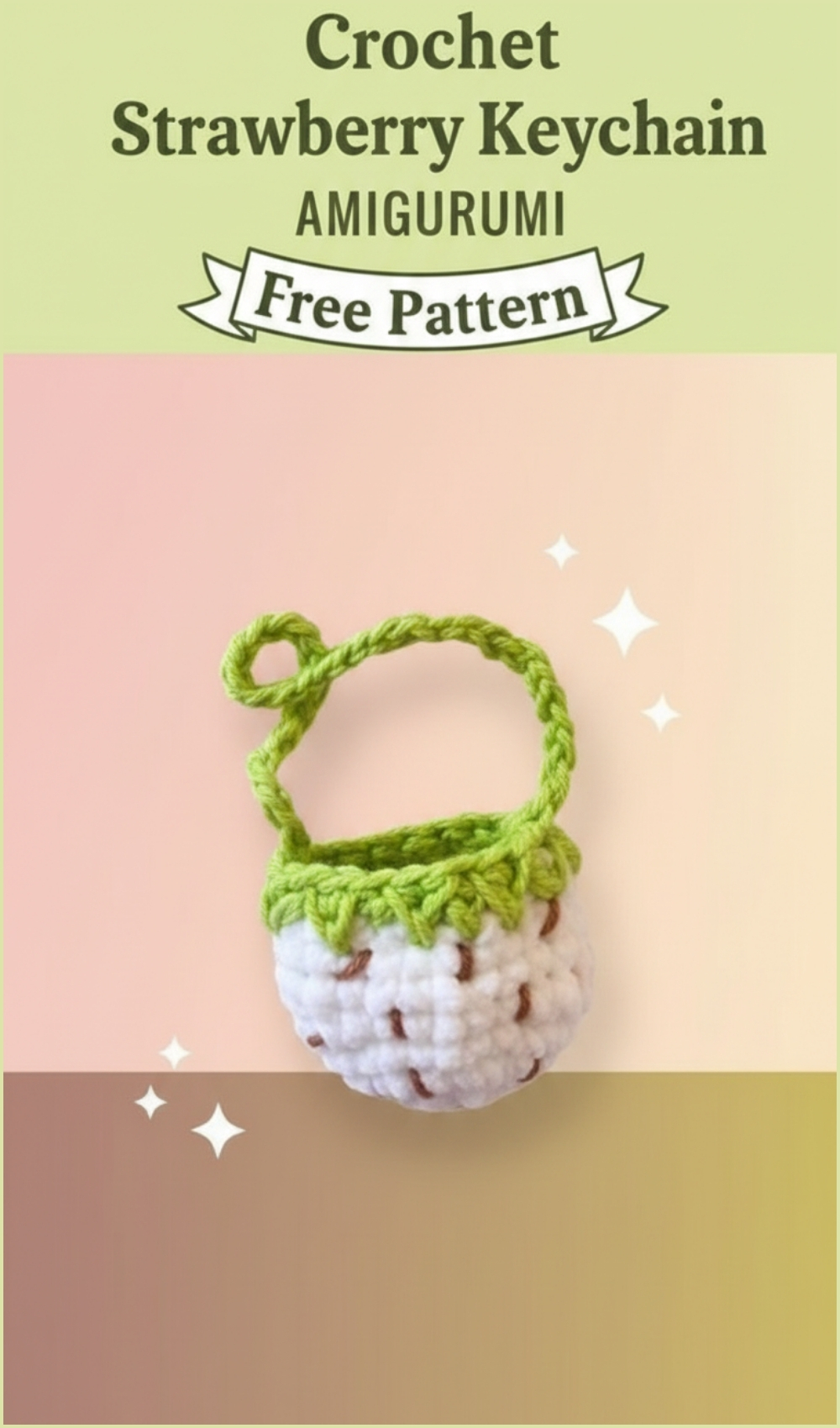 Crochet Strawberry Keychain Pattern Free For Beginners