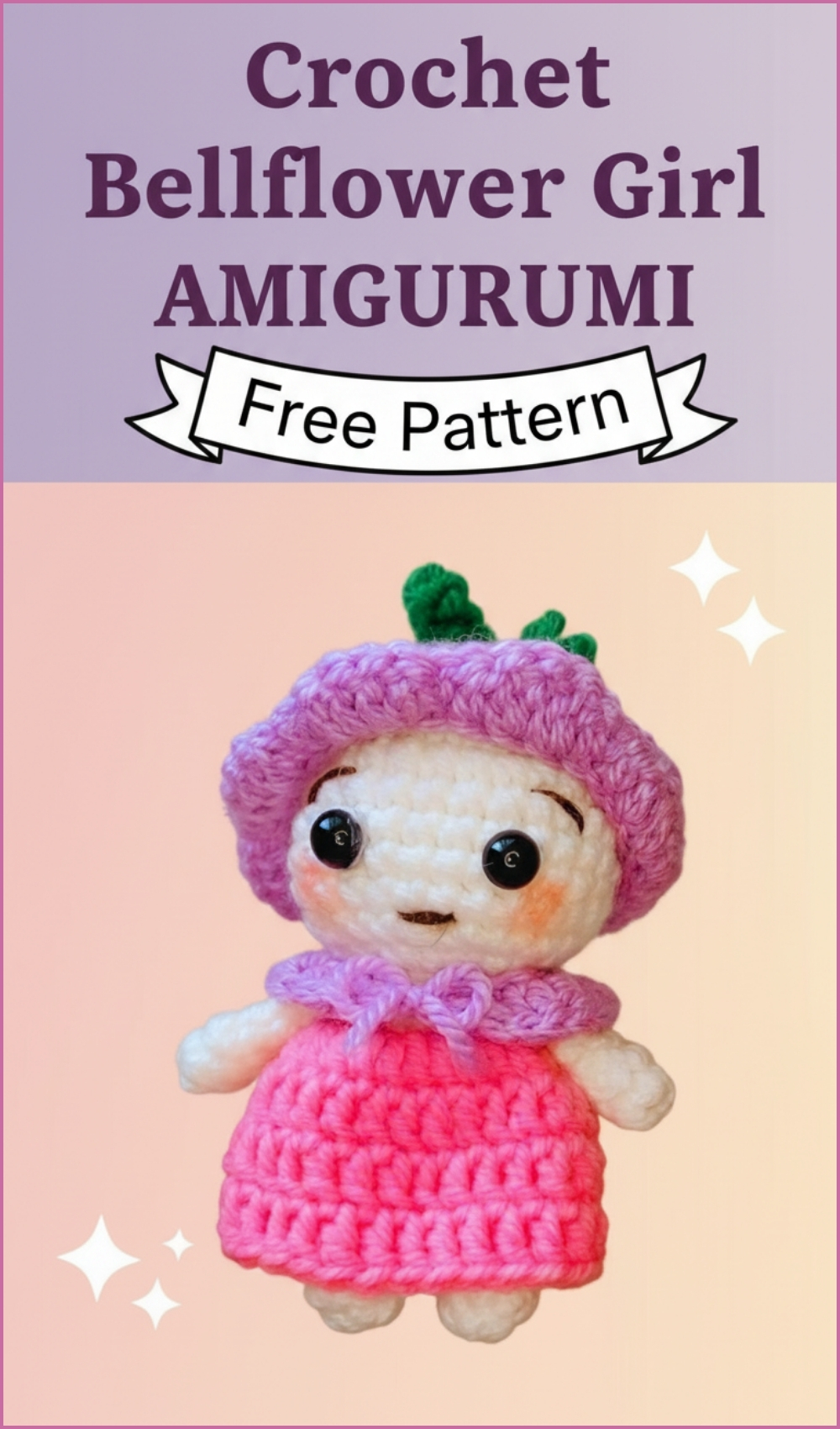 Cute Bellflower Girl Crochet Pattern DIY Toy