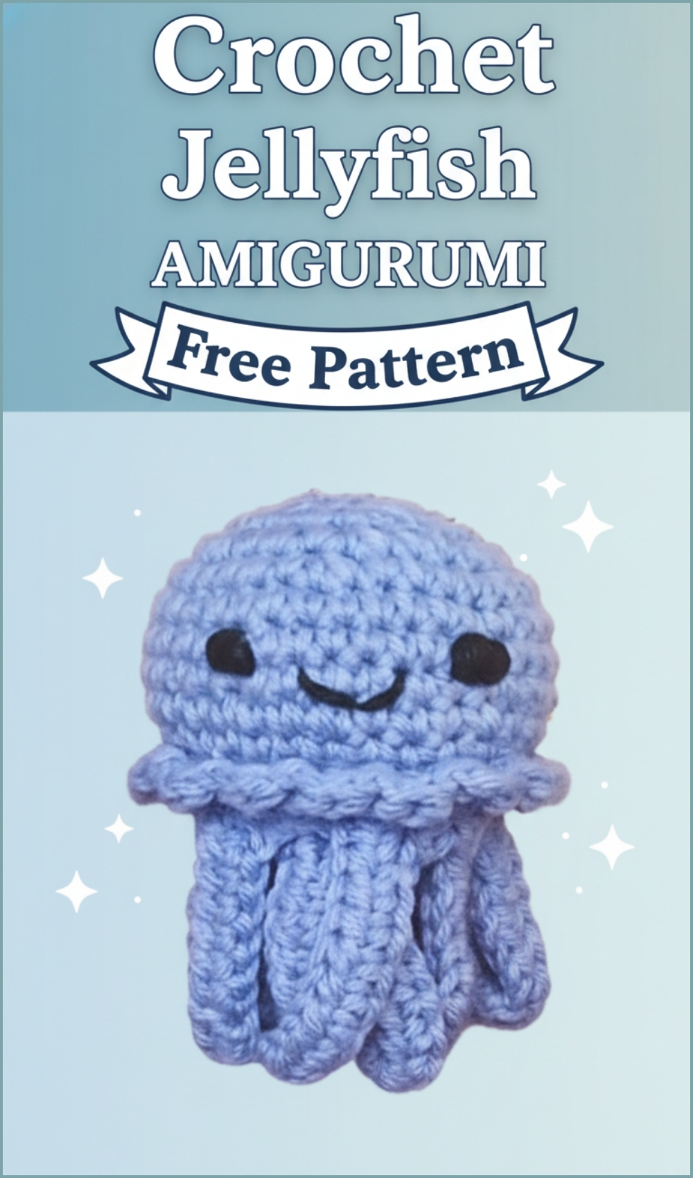 Cute Crochet Jellyfish Free Pattern With Flowing Tentacles