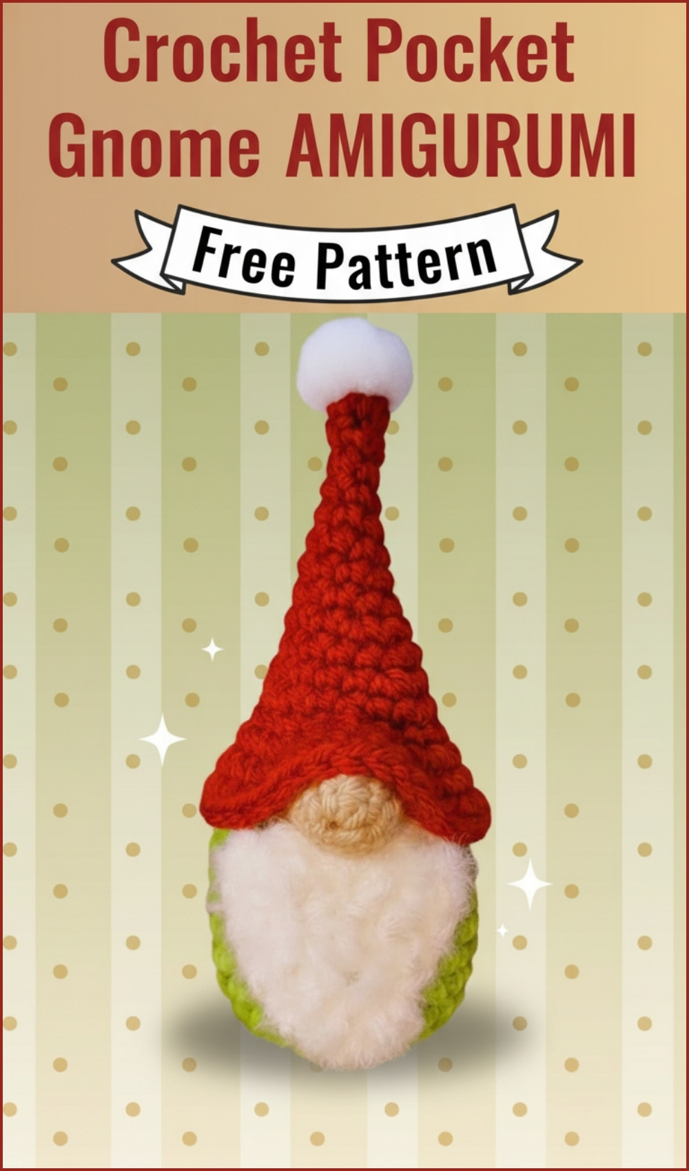 Cute Gnome Pocket Crochet Pattern Free Step By Step