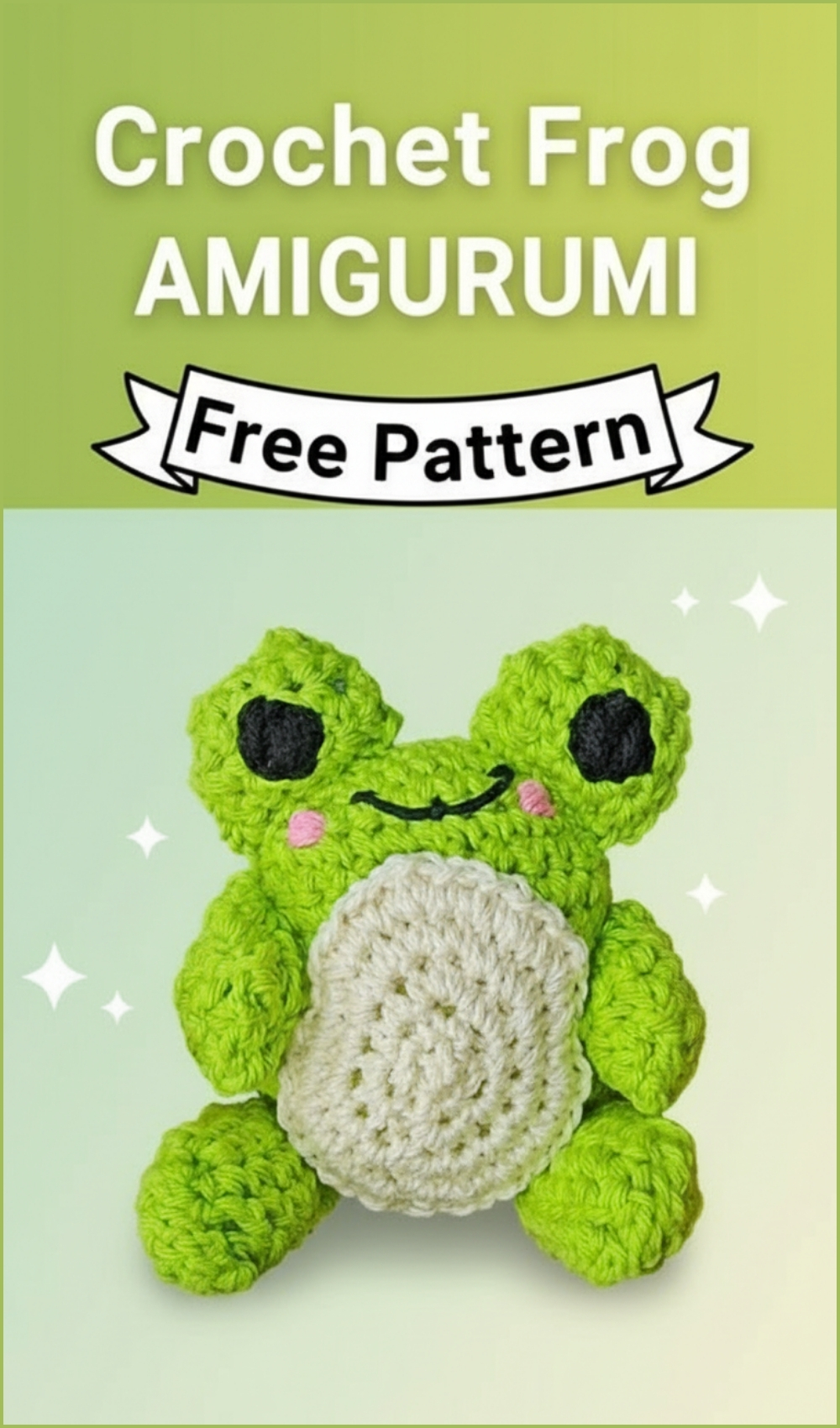 Easy Crochet Frog Amigurumi Free Pattern Using Dollar Tree Yarn Kit
