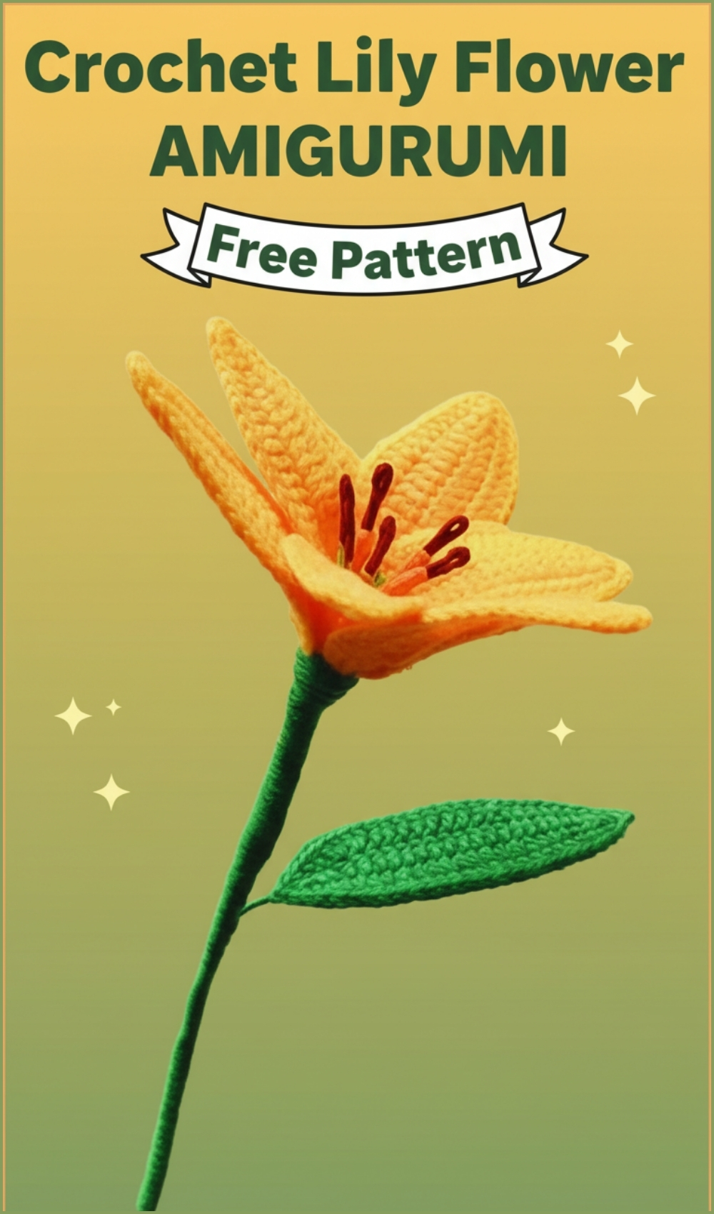 Elegant Crochet Lily Flower Free Pattern For Beginners