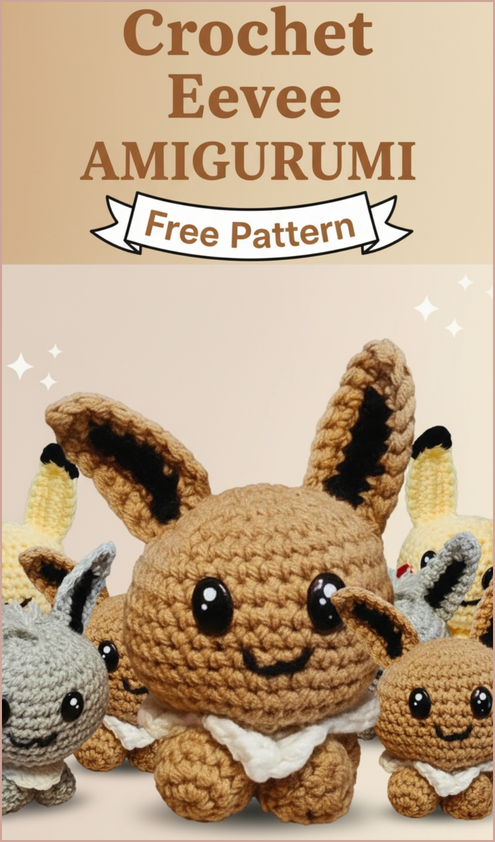 Free Crochet Amigurumi Eevee Pattern For Beginners