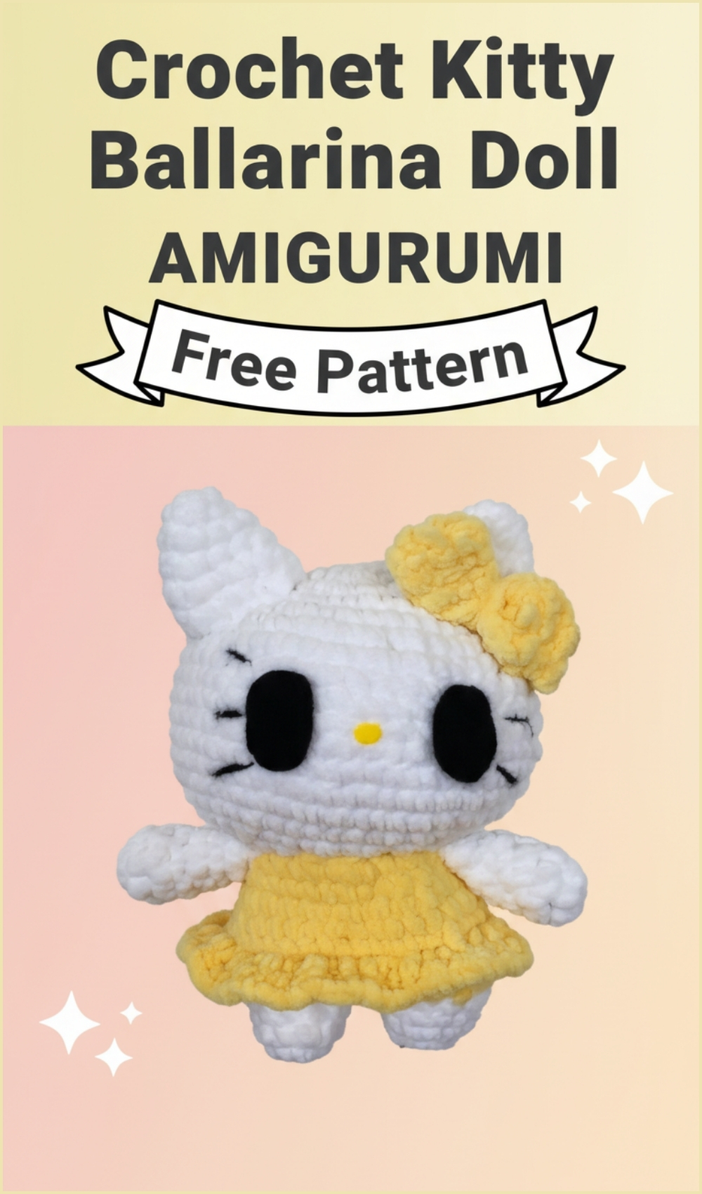 Hello Kitty Ballerina Crochet Doll Free Pattern