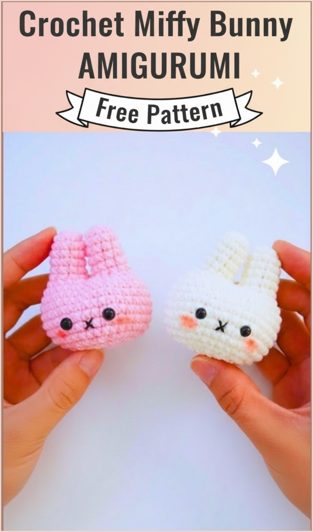 How To Crochet A Miffy Bunny Keychain Free Pattern - Amigurumiy
