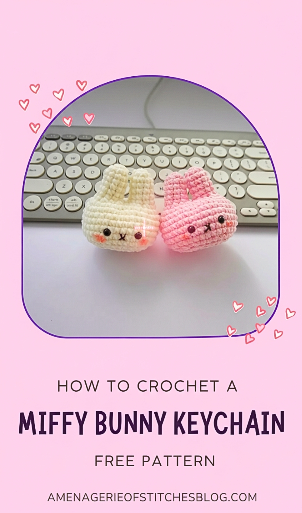 How To Crochet A Miffy Bunny Keychain Free Pattern - Amigurumiy