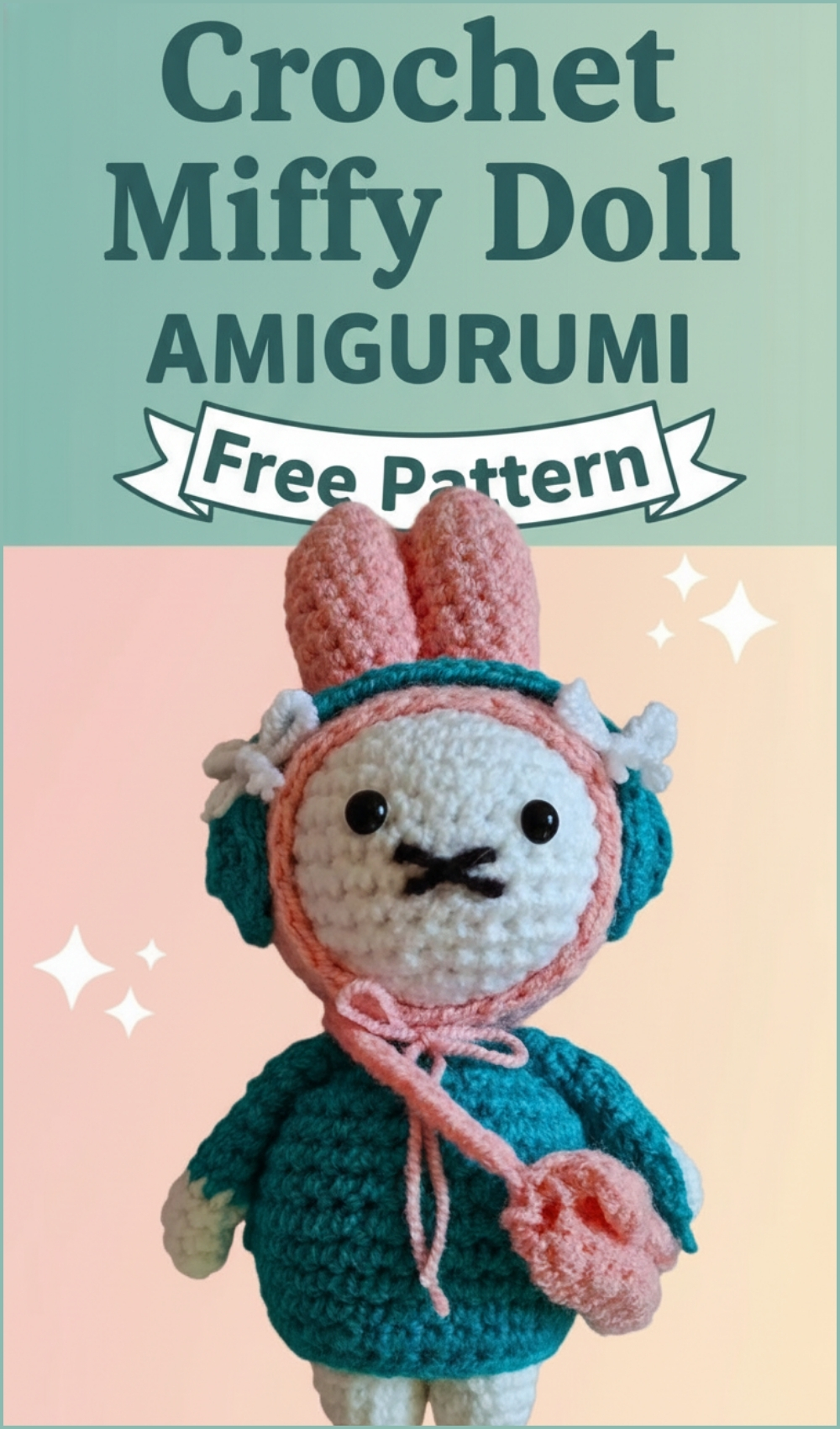 How To Crochet Miffy Doll Pattern With Cute Headphones And Hat