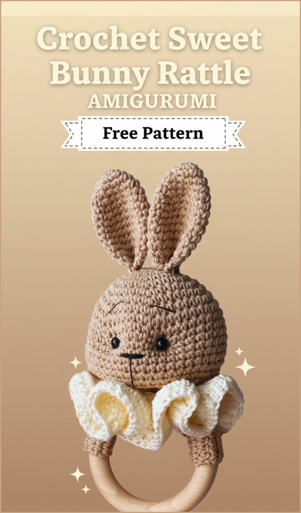 Soft Crochet Sweet Bunny Rattle Toy Pattern Perfect For Newborns