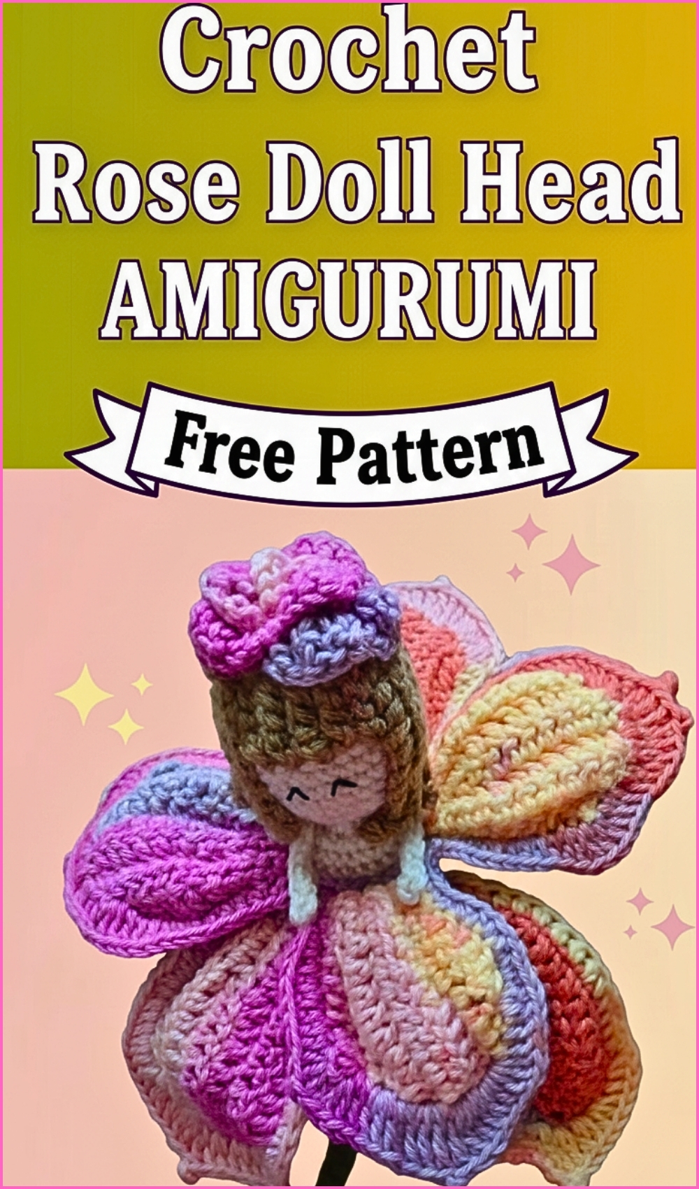 Crochet Rose Doll Head Free Pattern For Beginner’s Guide To Simple Stitches