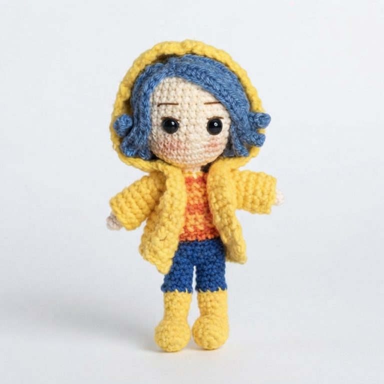 Easy Crochet Coraline Doll Amigurumi Free Pattern