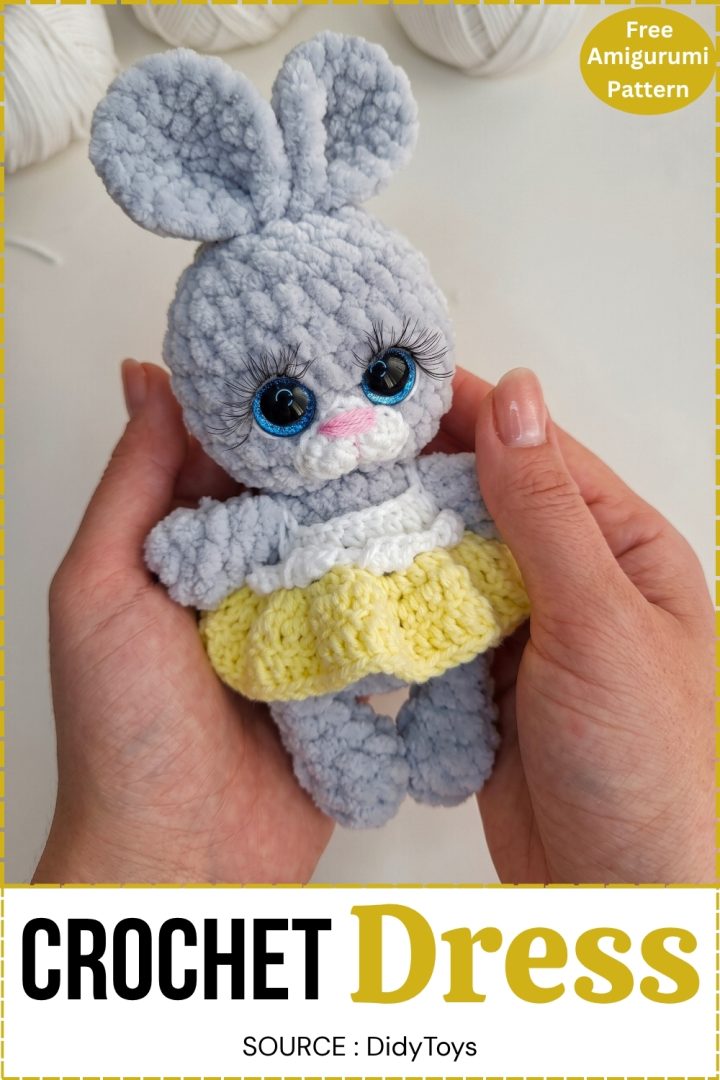 Two Color Crochet Stitch Patterns Crochet Amigurumi Dress Free Pattern - Two-Color Doll Dress - Amigurumiy